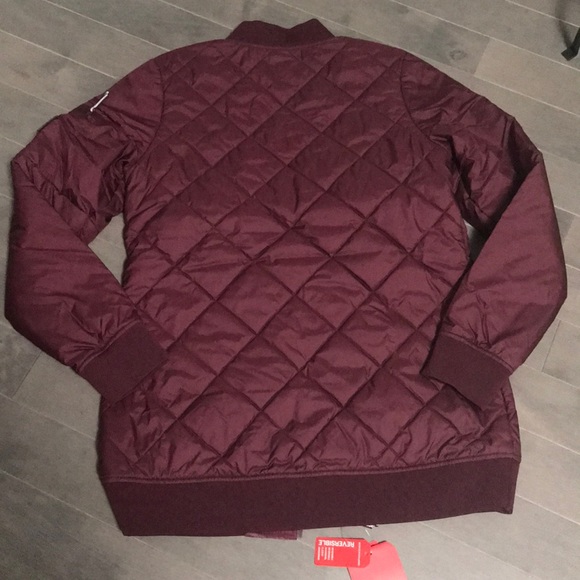 The North Face Jester Puffer Maroon Bomber Jacket - Picture 5 of 7